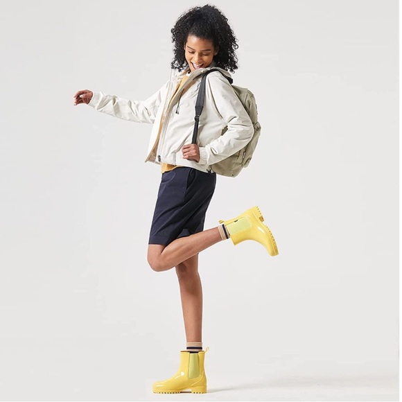 Planone Shoes - Planone Short Rain Boots for Women and Waterproof Garden Shoes Cream Yellow  New